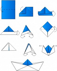 краблик из бумаги оригами схема