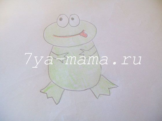 как нарисовать лягушку поэтапно карандашом для детей 