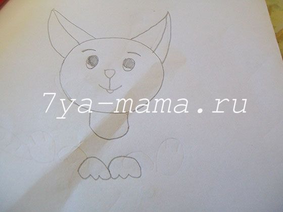 как нарисовать котенка карандашом поэтапно