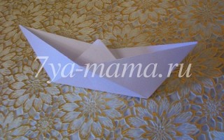 Изготовление кораблика из бумаги (оригами)