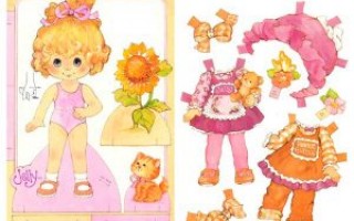 Игрушки своими руками для девочек: кукла из бумаги с одеждой для вырезания